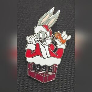 Vintage Bug Bunny 1996 Walt Disney Christmas Collectible Enamel Pin